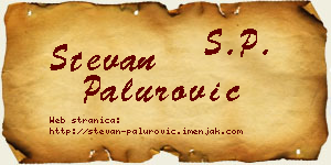 Stevan Palurović vizit kartica